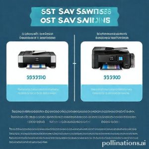 A infographic or chart showing cost savings comparison between traditional cartridge printers and Epson EcoTank printers over time, with clear visual representation of lower total cost of ownership (TCO) for EcoTank.