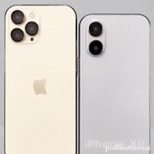 A side-by-side comparison image of an iPhone 11 and an iPhone XR, showcasing their different colors and camera setups. Focus on the sleek design and bright screens.