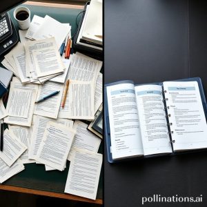 A split image: one side shows complex, disorganized research papers and notes scattered on a desk, representing pre-AI productivity. The other side shows a clean, organized digital workspace on the unfolded Galaxy Z Fold7, with