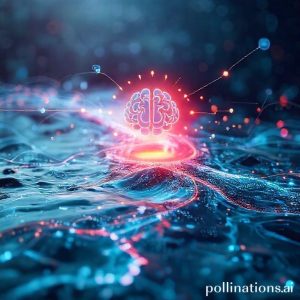 An abstract image representing data streaming as a flowing river, connecting various data sources to an AI brain icon, highlighting speed and connectivity. The image should convey concepts of Artificial Intelligence, data, and real-time processing.