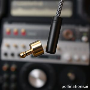 An intricate close-up shot of a high-end Effect Audio earphone cable, showcasing its detailed braiding, premium connectors (e.g., 2-pin or MMCX), and lustrous metallic sheathing, against a blurred background of a studio setting or a high-fidelity audio system. The cable should look luxurious and professionally crafted.