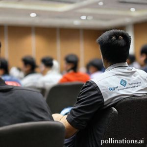 Mahasiswa UPJ sedang mengikuti workshop interaktif tentang teknologi Blockchain, dengan logo PINTU dan Blockvest terlihat di latar belakang, menunjukkan kolaborasi.