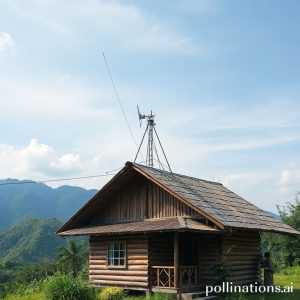 Sebuah antena Starlink (