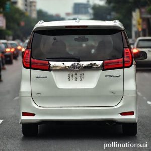 Toyota Voxy putih sedang melaju di jalanan perkotaan yang ramai. Terlihat fitur pintu geser elektriknya terbuka sebagian, dengan anak-anak tersenyum di dalam. Latar belakang gedung-gedung tinggi.